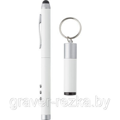 Ручка шариковая с лазерной указкой и брелок - фото 1 - id-p137309149