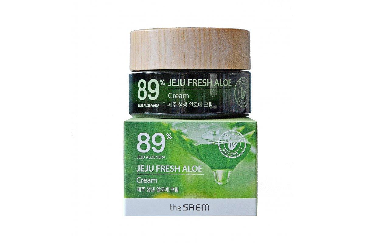 Крем для лица с алоэ The Saem Jeju Fresh Aloe Cream, 50мл