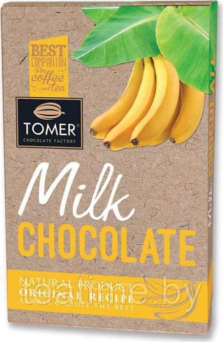 Шоколад ТОМЕР молочный (33%) с бананом 90г