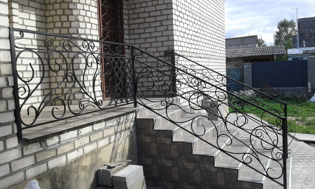 Кованное перила уличное балконное - фото 4 - id-p137324072