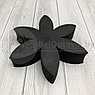 Латексный спонж для макияжа Цветок 6 лепестков 9х9 см, черный, фото 2