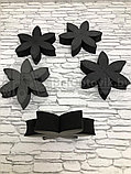 Латексный спонж для макияжа Цветок 6 лепестков 9х9 см, черный, фото 4