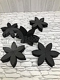 Латексный спонж для макияжа Цветок 6 лепестков 9х9 см, черный, фото 5