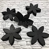 Латексный спонж для макияжа Цветок 6 лепестков 9х9 см, черный, фото 6