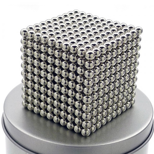 Неокуб 1000 шариков 5 мм, стальной в металлической коробке - фото 1 - id-p137340083