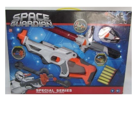 Набор оружия SPACE GUARDIAN 2 в 1, бластер и световой меч, свет, звук, арт.4228