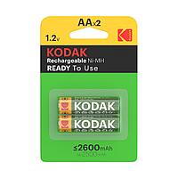 Пальчиковые AA аккумуляторы KODAK  2600 mAh, блистер 2 шт.