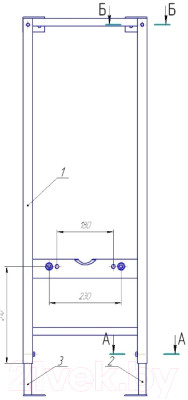 Инсталляция для унитаза Cersanit Vector S-IN-MZ-VECTOR - фото 3 - id-p137370173