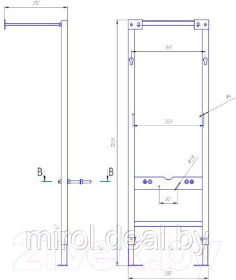 Инсталляция для унитаза Cersanit Vector S-IN-MZ-VECTOR - фото 4 - id-p137370173