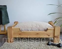 Лежанка для собак и кошек деревянная "Барсик №5" (80см*50см*30см)