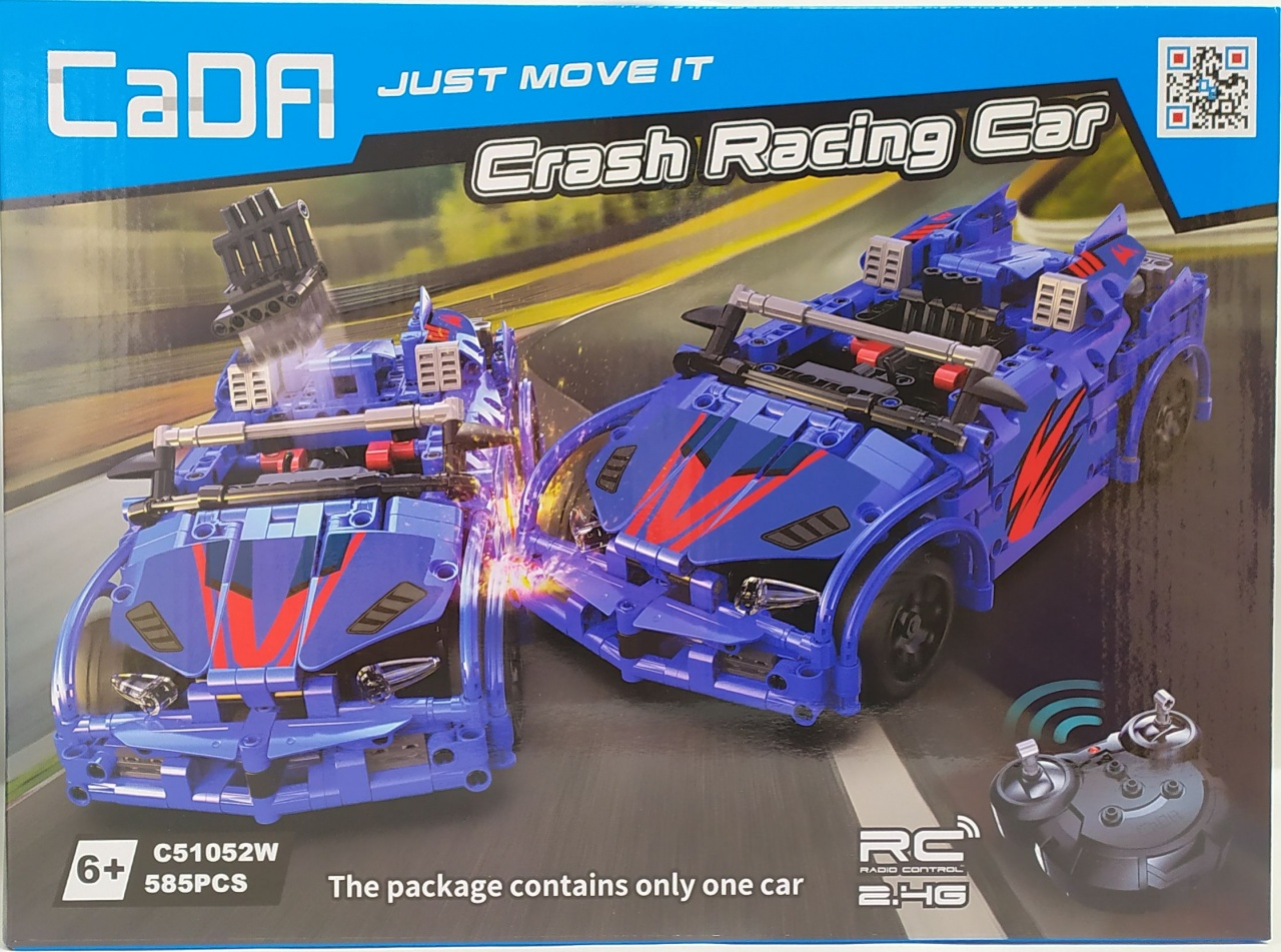 CADA C51052W Конструктор CRASH RACING CAR на радиоуправлении 585 деталей ак - фото 1 - id-p63442663