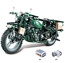 Конструктор электромеханический мотоцикл без р/у 550 деталей (C51022W), фото 2
