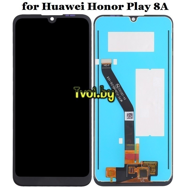 Дисплей (экран) для Huawei Honor 8a (JAT-L29, JAT-LX1) с тачскрином, черный - фото 1 - id-p105595906