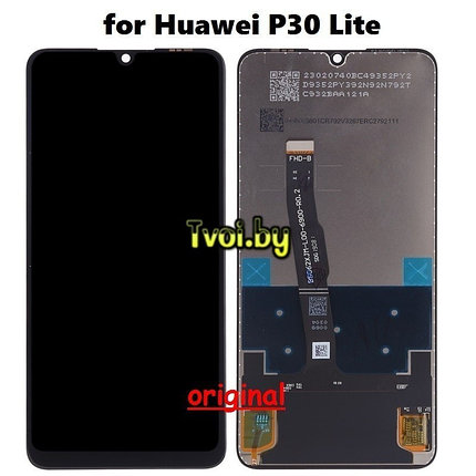 Дисплей (экран) для Huawei P30 Lite (MAR-LX1M) original с тачскрином, черный, фото 2
