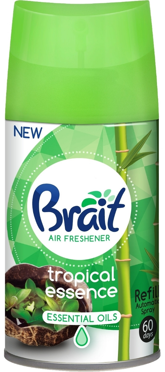 Вкладыш для автоматического освежителя воздуха Brait "TROPICAL ESSENCE" (250 мл) (тропический аромат) - фото 1 - id-p15518851