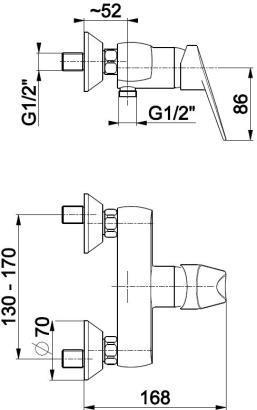 Смеситель для душа Armatura Topaz 4016-010-00, фото 2