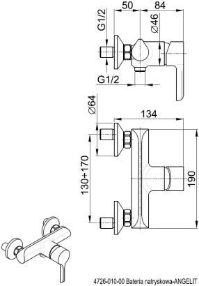 Смеситель для душа белый/хром Armatura Angelit 4726-010-40 - фото 2 - id-p137432374