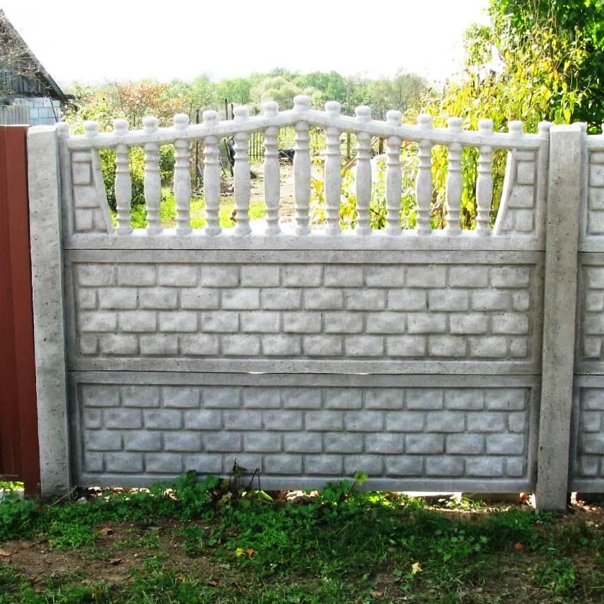 Забор железобетонный. Кирпич - фото 3 - id-p126418336