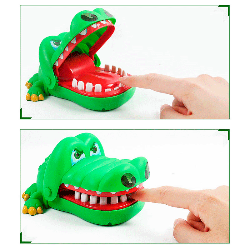 Игра «Кусающийся Веселый крокодил», игрушка-рулетка Крокодил-Дантист - фото 1 - id-p137458869