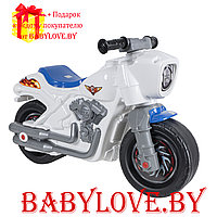 Детский мотоцикл-каталка-толокар МОТОБАЙК рестайлинг ТМ Орион 504 белый полиция