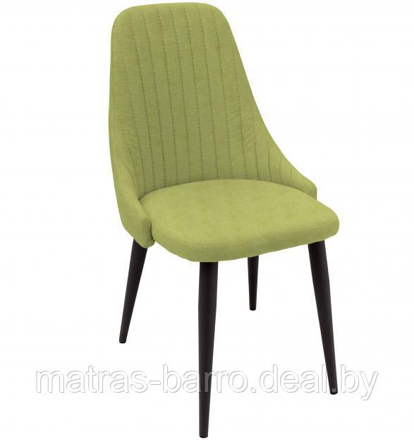Интерьерный мягкий стул Шато каркас черный матовый/ткань Канди Олива - фото 1 - id-p137489071