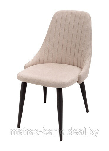 Интерьерный мягкий стул Шато каркас черный матовый/ткань Канди Олива - фото 6 - id-p137489071