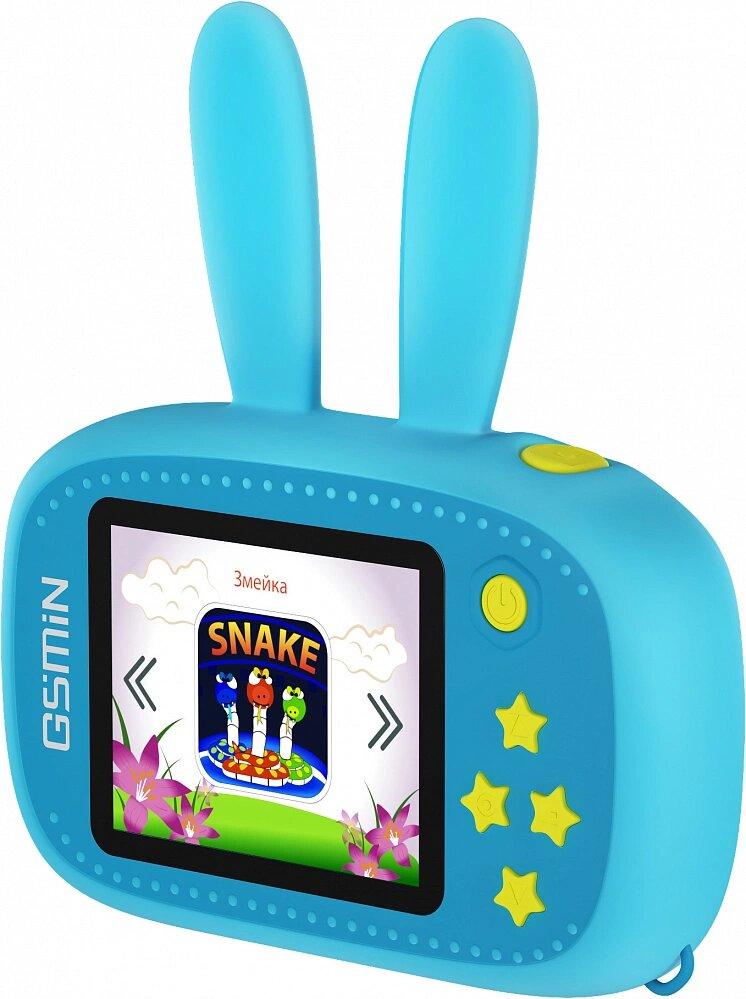 Детская цифровая камера GSMIN Fun Camera Rabbit (голубая) - фото 2 - id-p137489146