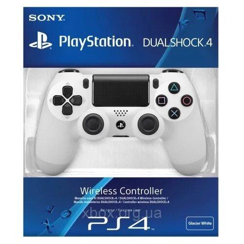 Геймпад PS4 беспроводной DualShock 4 Wireless Controller (Белый) - фото 1 - id-p137490709