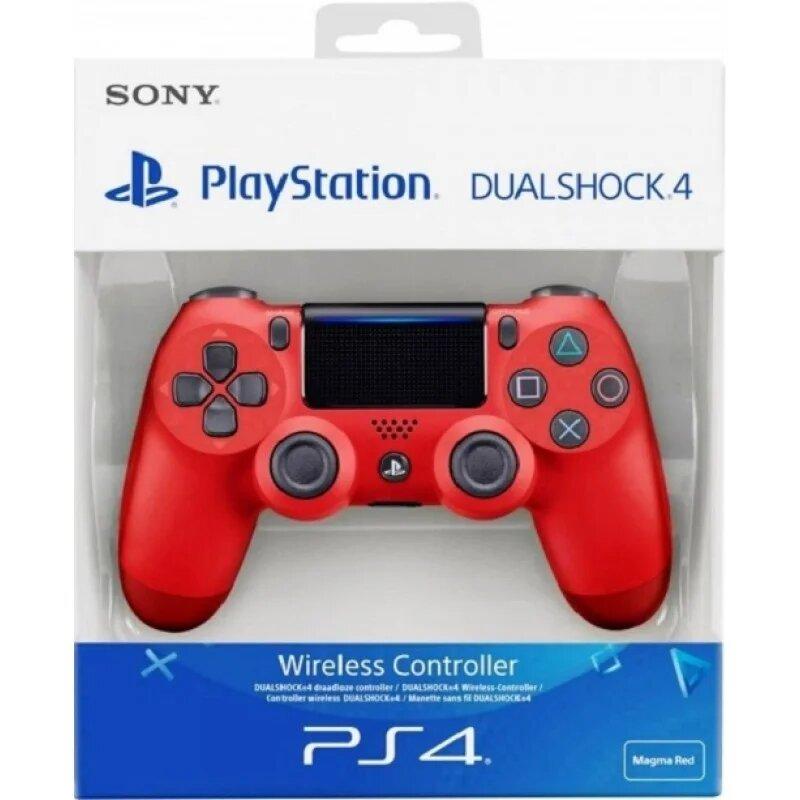 Геймпад PS4 беспроводной DualShock 4 Wireless Controller (Красный) - фото 1 - id-p137490751