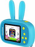 Детская цифровая камера GSMIN Fun Camera Rabbit (голубая), фото 2
