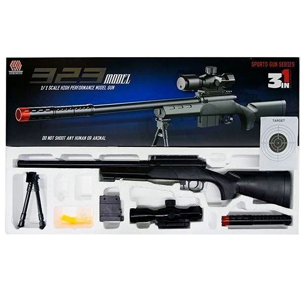Снайперская винтовка 3 вида пулек арт 323, 80 см, свет - фото 1 - id-p137493796