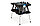 Стол рабочий Folding work MacAllister, черный/синий, фото 2