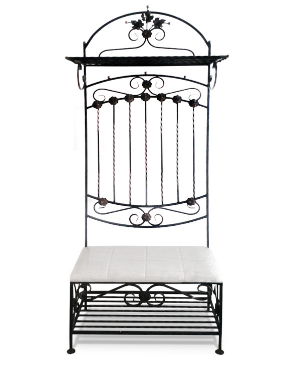 Пуфик кованый c вешалкой ПФ-2