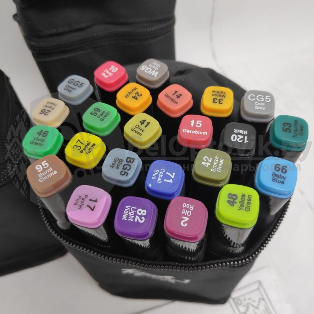 Маркеры - фломастеры для скетчинга Touch NEW, набор 24 цвета (двухсторонние) - фото 9 - id-p137516389