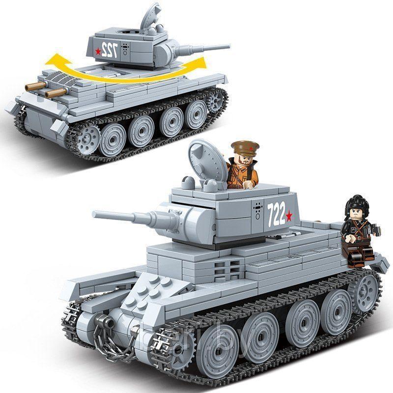 100084 Конструктор Quanguan Танк BT-7, 462 деталей, аналог LEGO (Лего) - фото 3 - id-p137523529