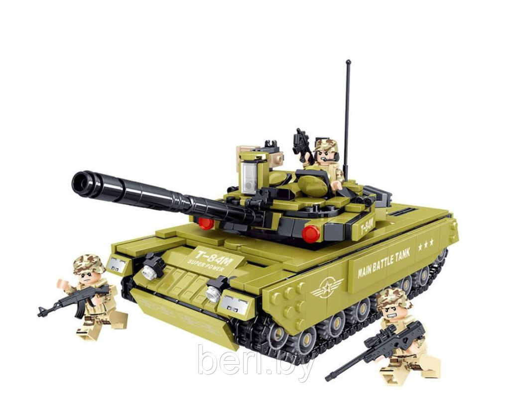 QL0135 Конструктор Zhe Gao Tanks Force, Танк Т84-М, 775 деталей, Аналог Лего - фото 3 - id-p137525400