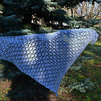 Вязаные шали голубого цвета из мохера - вязаные изделия в подарок