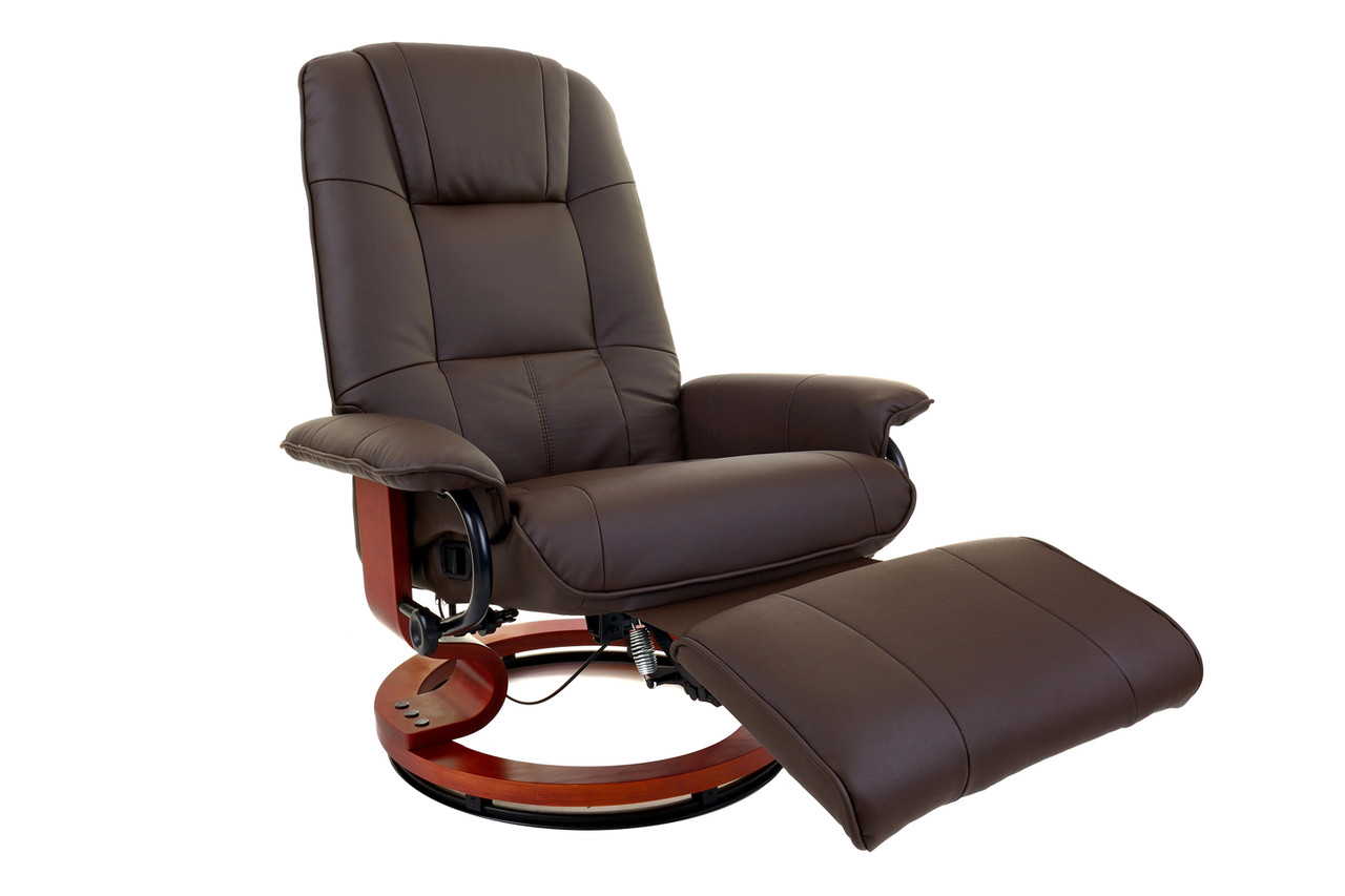Кресло вибромассажное Calviano с подъемным пуфом и подогревом Funfit 2159