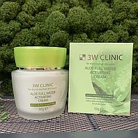 Увлажняющий крем на основе сока алоэ вера 3W Clinic Aloe Full Water Activating Cream