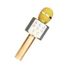 Беспроводной микрофон караоке Wster WS-858 (оригинал) золотой - фото 3 - id-p137548060