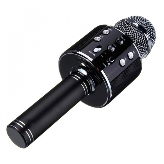 Беспроводной микрофон караоке Wster WS-858 (оригинал) черный - фото 2 - id-p137549544