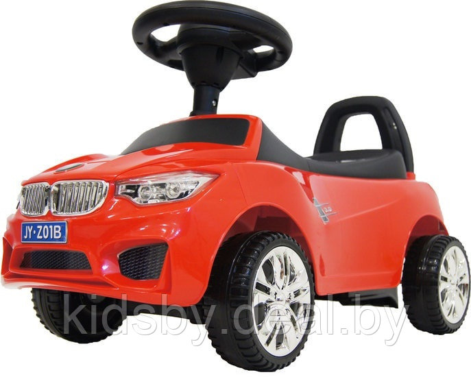 Детская машинка-каталка, толокар RiverToys BMW JY-Z01B (красный/черный) - фото 1 - id-p137552394