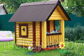 Детский игровой домик из массива сосны "Сказка" Д1700мм*Ш1200мм*В1600мм