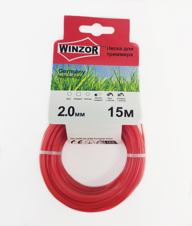 Триммерный корд 2,4*15 звезда/красный