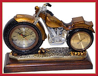 Часы настольные интерьерные "Ретро - Мотоцикл" на подставке, арт. RM-0141/SL