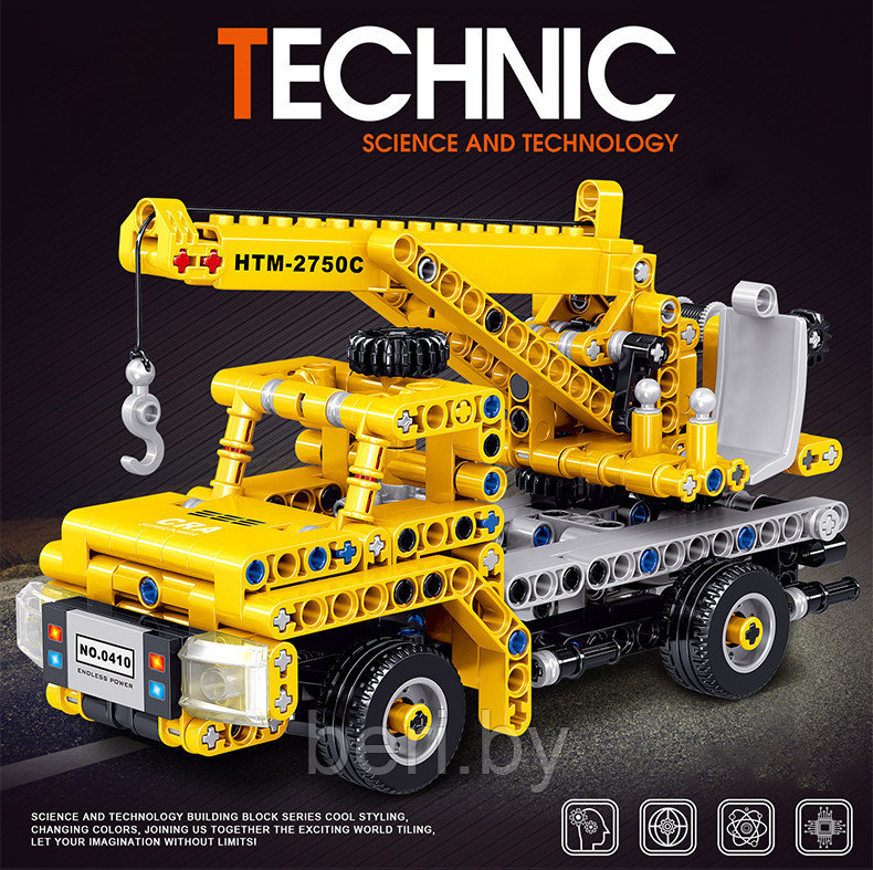 QL0410 Конструктор Technic "Автокран", 327 деталей, Аналог Лего - фото 1 - id-p137611220