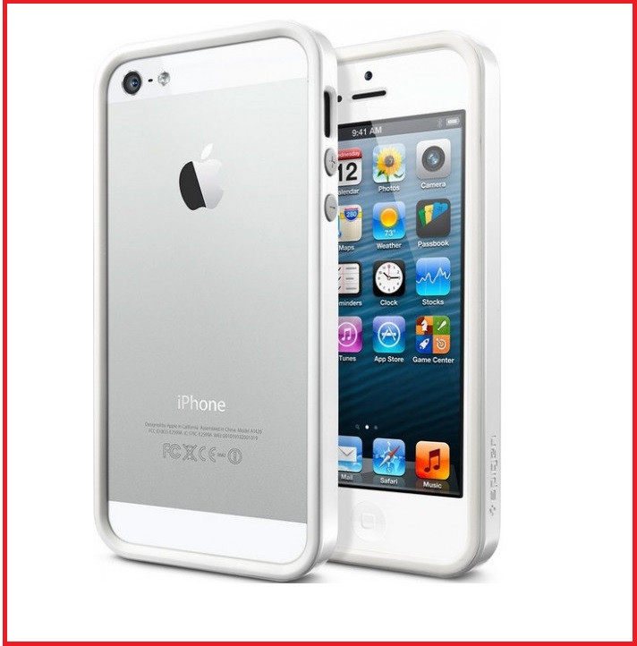 Бампер SGP Neo Hybrid EX Slim Apple Iphone 5 / 5s / SE White (копия) - фото 1 - id-p137612046