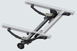 ОСЬ РЕССОРНАЯ 750 кг. Без тормоза, для прицепа, ступица 98х4, 100х4,112х5