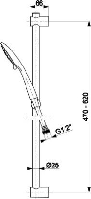 Душевая стойка черная Armatura Moza black 841-365-81, фото 2