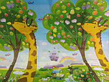 Детский коврик двухсторонний 1.5*1,8 м, толщина 0.5 см. Жираф + буквы игровой детский коврик., фото 6